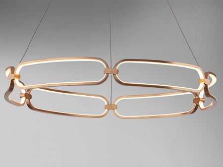 Lustra LED dimabila rotunda lux aur roz/crom Githa Ø 47/60/80 cm, metal, inaltime reglabila, 786645 - Schuller [18]