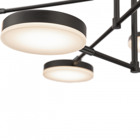 Lustra LED Fad MOD070PL-L38B3K, 38W, 2200lm, lumina calda, IP20, neagra, Maytoni [1]