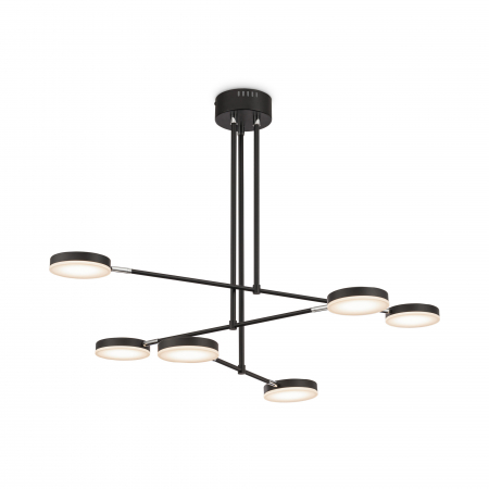Lustre - Lustra LED Fad MOD070PL-L38B3K, 38W, 2200lm, lumina calda, IP20, neagra, Maytoni