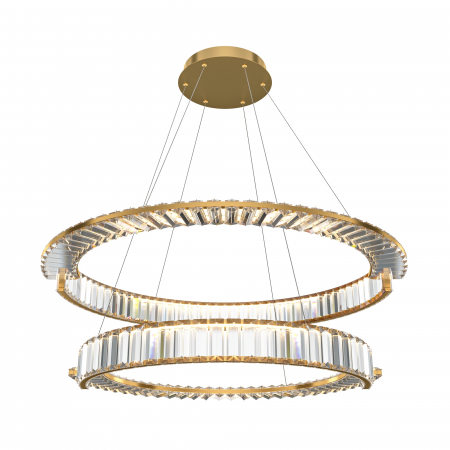 Lustra LED Krone P097PL-L90G4K, 90W, 6000lm, lumina neutra, IP20, aurie+transparenta, Maytoni [2]