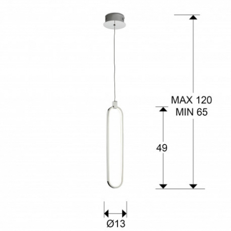 Lustra LED lux aur roz/crom Githa, metal, inaltime reglabila, 787147 - Schuller [3]