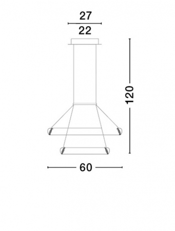 Lustra LED lux rotunda alba Leona, Ø 46 cm, 2 inele ajustabile, din metal si cristal, 17320202 - Novaluce [3]