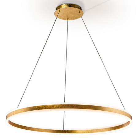 Lustre - Lustra LED lux rotunda aurie/argintie Linet, Ø 100 cm, metal, inaltime reglabila, 831622 - Schuller
