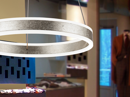 Lustra LED lux rotunda aurie/argintie Linet, Ø 50 cm, metal, inaltime reglabila, 831940 - Schuller [6]