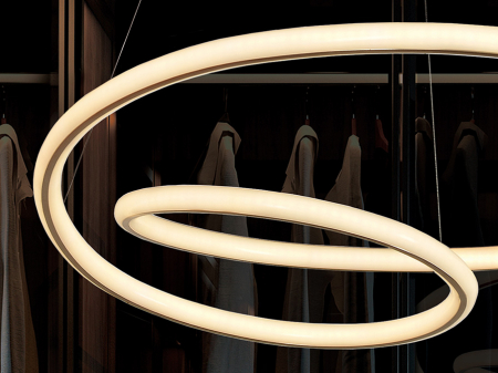 Lustra LED moderna aurie Riona metal Ø 60 cm, inaltime reglabila, 138611 - Schuller [2]
