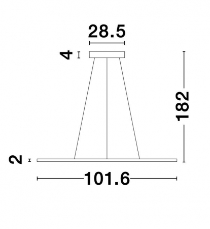 Lustra LED neagra stil minimalist Aminta 102 cm, aluminiu, 9100145 - Novaluce [4]