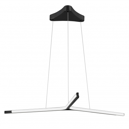 Lustre - Lustra LED neagra stil minimalist Aminta 102 cm, aluminiu, 9100145 - Novaluce
