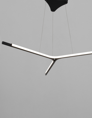 Lustra LED neagra stil minimalist Aminta 102 cm, aluminiu, 9100145 - Novaluce [3]