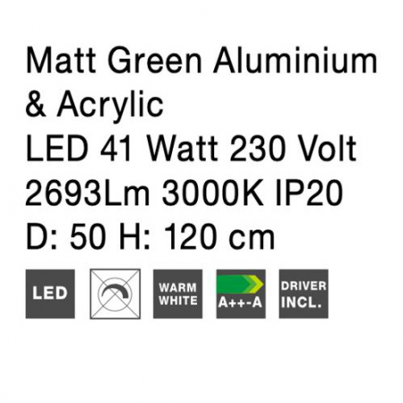 Lustra LED premium disc rotund metal Steen diverse culori, Ø 50 cm, inaltime reglabila, 910622 - Novaluce [22]