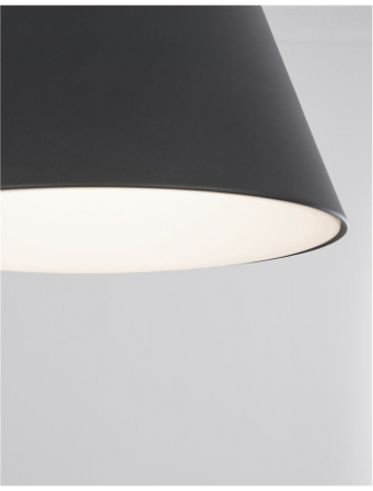 Lustra LED rotunda neagra/alba Ella Ø 45 cm, pendul metal, inaltime reglabila, 9077882 - Novaluce [15]