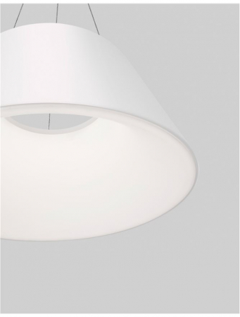 Lustra LED rotunda neagra/alba Ella Ø 45 cm, pendul metal, inaltime reglabila, 9077882 - Novaluce [1]