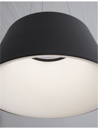 Lustra LED rotunda neagra/alba Ella Ø 45 cm, pendul metal, inaltime reglabila, 9077882 - Novaluce [16]