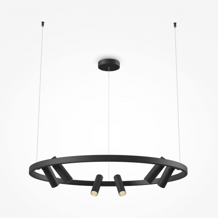 Lustra LED Satellite MOD102PL-L42B, 42W, 3800lm, lumina calda, IP20, neagra, Maytoni [0]