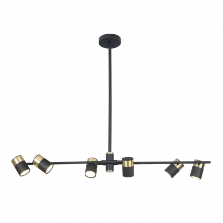 Promotii - Lustra liniara 6 spoturi ajustabile Anahi negru/auriu 95x15x72 metal/acril, P0409 - Maxlight
