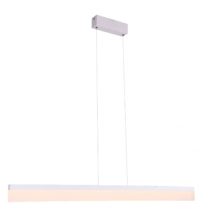 Promotii - Lustra liniara alba iluminare LED Vilen 118x5,5 cm, metal/acril, P0155 - Maxlight