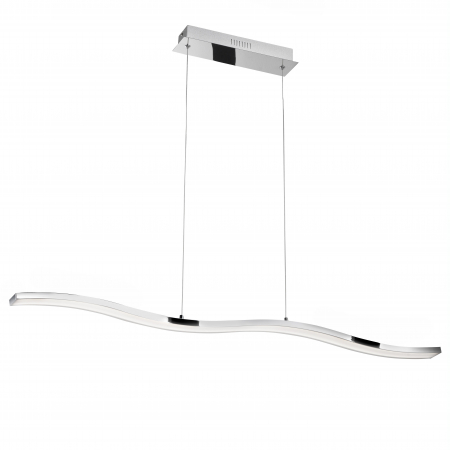 Lustre - Lustra liniara crom LED ondulata Enora 105 cm, design modern, 81002002 - Novaluce