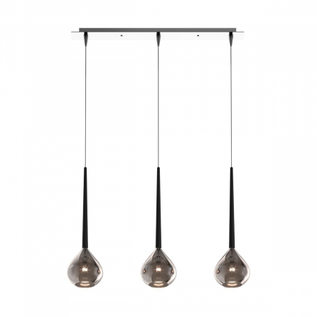 Lustre - Lustra liniara crom LIBRA cu 3 pendule, inaltime reglabila, metal/sticla, 003064-001772 - Zumaline
