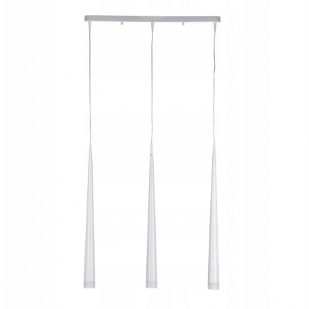 Lustra liniara cu 3 pendule LED forma con negru/alb/crom Culh 55 cm, design modern, metal, AZ 0133 - Azzardo [9]