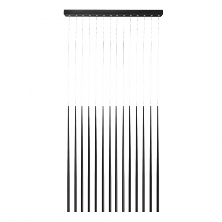 Lustra liniara cu pendule Cenk 45 cm 14 becuri, metal, negru/crom/auriu/alb, iluminare LED, AZ 3424 - Azzardo [1]