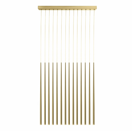 Promotii - Lustra liniara cu pendule Cenk 45 cm 14 becuri, metal, negru/crom/auriu/alb, iluminare LED, AZ 3424 - Azzardo