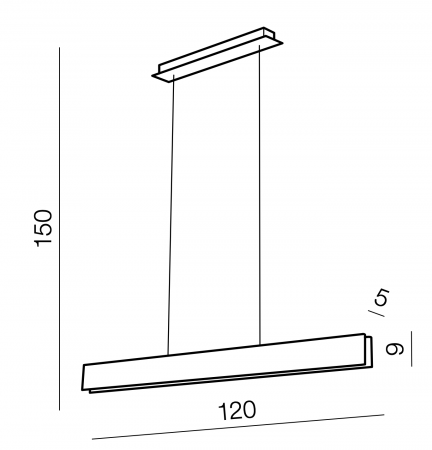 Lustra liniara dimabila LED din lemn natural exotic Eslem 120 cm, design modern scandinav, AZ 2700 - Azzardo [3]