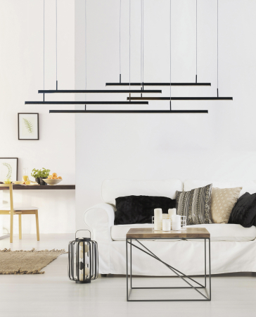 Lustra liniara LED dimabila alba/neagra Line 180 cm, inaltime reglabila, AZ 3185 - Azzardo [2]