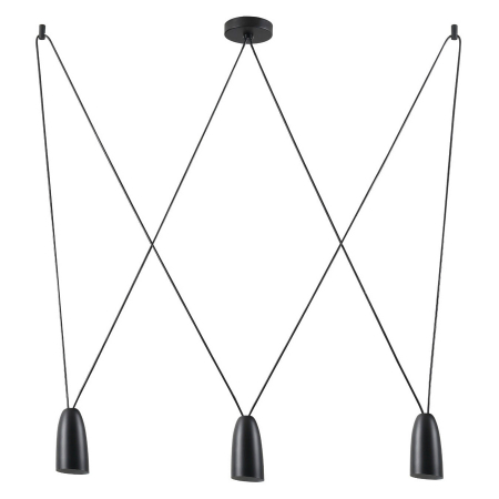 Lustre - Lustră liniara neagra Nando 80x12 cm metal, inaltime reglabila, P0399 - Maxlight