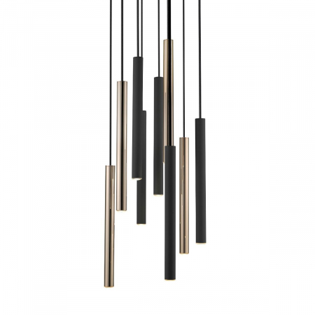Lustra design modern LOYA 42 cm forma rotunda metal negru / auriu, 003064-021932 - Zumaline [1]