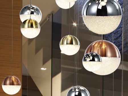 Lustra lux 27 pendule glob Dalos Ø80 cm, iluminare LED dimabila control Bluetooth, 793960B - Schuller [1]