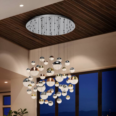 Lustre - Lustra lux 55 pendule glob Dalos Ø140 cm, iluminare LED dimabila control Bluetooth, 794691B - Schuller
