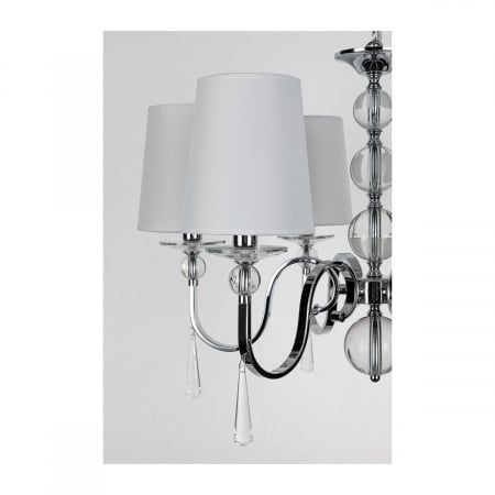 Lustra lux alba Lexia Ø 70 cm metal/sticla/material textil, inaltime reglabila, P0109 - Maxlight [4]