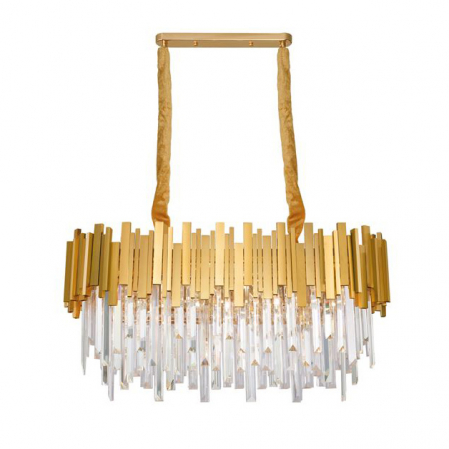 Lustre - Lustra lux aurie cu cristale Morgan, din metal, 80 cm, 9050130 - Novaluce