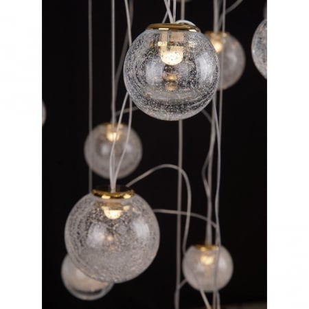 Lustra lux aurie Fuentes 80x180 cm cu 24 globuri transparente sticla LED, P0387 - Maxlight [1]