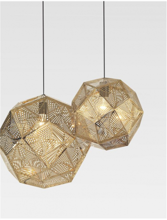 Lustra lux aurie geometrica Silva Ø 32/48 cm, metal, inaltime reglabila, 82148732 - Novaluce [2]