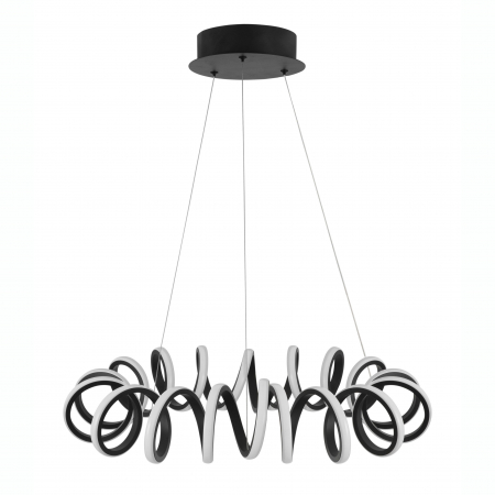 Lustra lux aurie/neagra rotunda LED forma spirala Anette Ø60 cm, design modern, 9817461 - Novaluce [0]