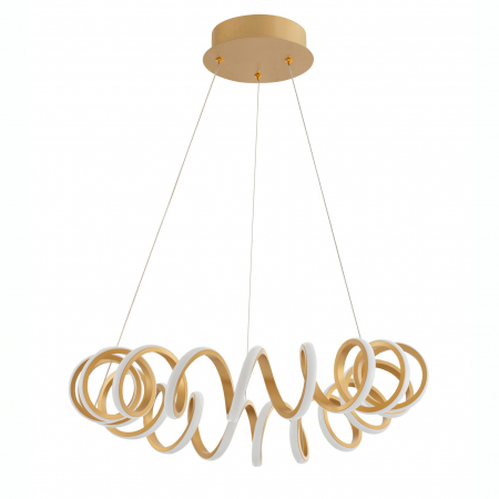 Lustre - Lustra lux aurie/neagra rotunda LED forma spirala Anette Ø60 cm, design modern, 9817462 - Novaluce