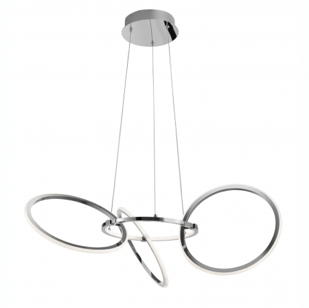 Lustre - Lustra lux crom 4 inele LED reglabile Calisto 70 cm, design modern, 9008011 - Novaluce