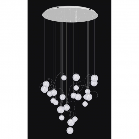 Lustra lux crom Fuentes 80x180 cm cu 24 globuri transparente sticla LED, P0386 - Maxlight [1]