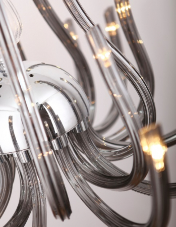 Lustra lux fumurie Tore Ø 75 cm sticla curbata/metal, inaltime reglabila, P0072 - Maxlight [1]