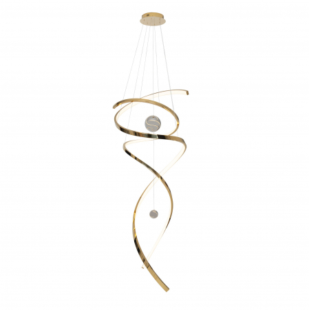 Lustre - Lustra lux inalta aurie LED dimabil Naisi Ø 60 cm metal/acril, inaltime reglabila, P0427D - Maxlight
