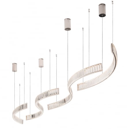 Lustra lux liniara S iluminare LED Zanna 144x29 cm metal/cristal K9, P0391 - Maxlight [2]