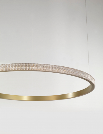 Lustra lux moderna pendul rotund auriu antic cu cristale acril Bogna Ø45/65/85/108 cm, iluminare LED, 86016802 - Novaluce [17]