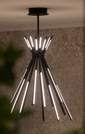 Lustra lux neagra iluminare LED Sario Ø 68 cm, metal, P0353 - Maxlight [2]