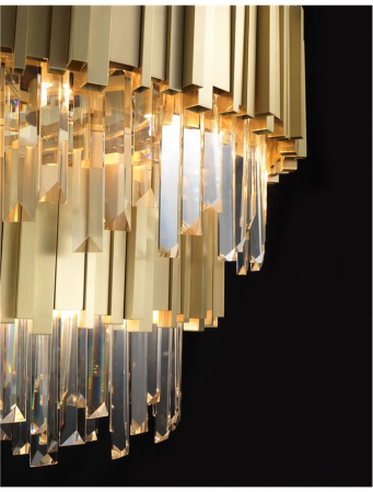 Lustra lux rotunda aurie cu cristale Carmina, din metal, Ø 73/85 cm, 81091718 - Novaluce [2]