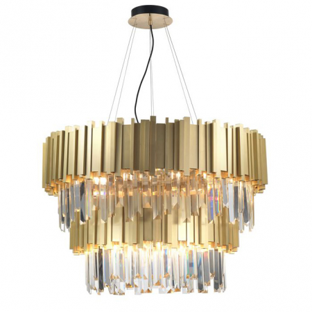 Lustra lux rotunda aurie cu cristale Carmina, din metal, Ø 73/85 cm, 81091718 - Novaluce [0]