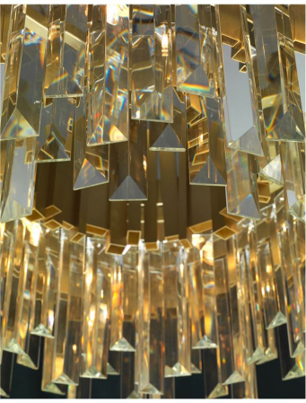 Lustra lux rotunda aurie cu cristale Carmina, din metal, Ø 73/85 cm, 81091718 - Novaluce [6]
