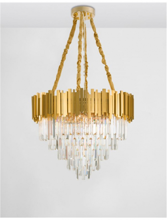 Lustra lux rotunda aurie cu cristale Morgan, din metal, Ø 40/55/73/85 cm, 9050120 - Novaluce [9]