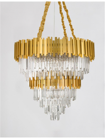 Lustra lux rotunda aurie cu cristale Morgan, din metal, Ø 40/55/73/85 cm, 9050120 - Novaluce [1]