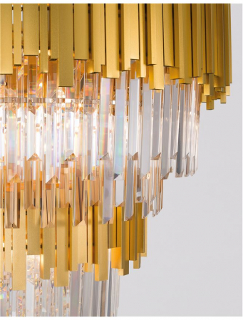 Lustra lux rotunda aurie cu cristale Morgan, din metal, Ø 40/55/73/85 cm, 9050120 - Novaluce [3]