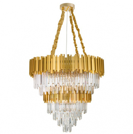 Lustre - Lustra lux rotunda aurie cu cristale Morgan, din metal, Ø 40/55/73/85 cm, 9050120 - Novaluce